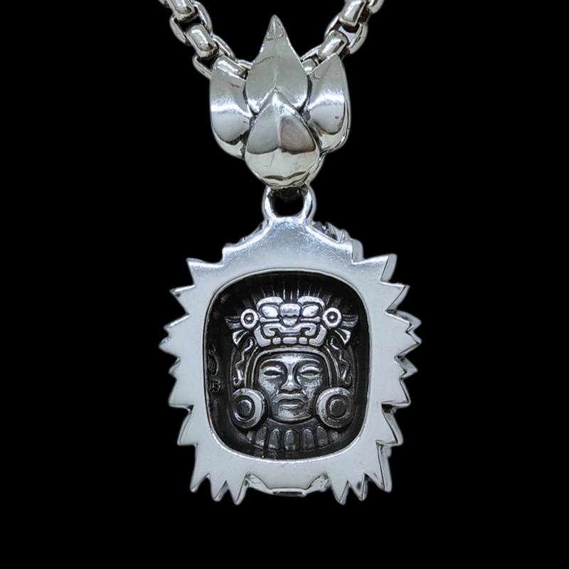Quetzalcoatl Gold Skull Pendant