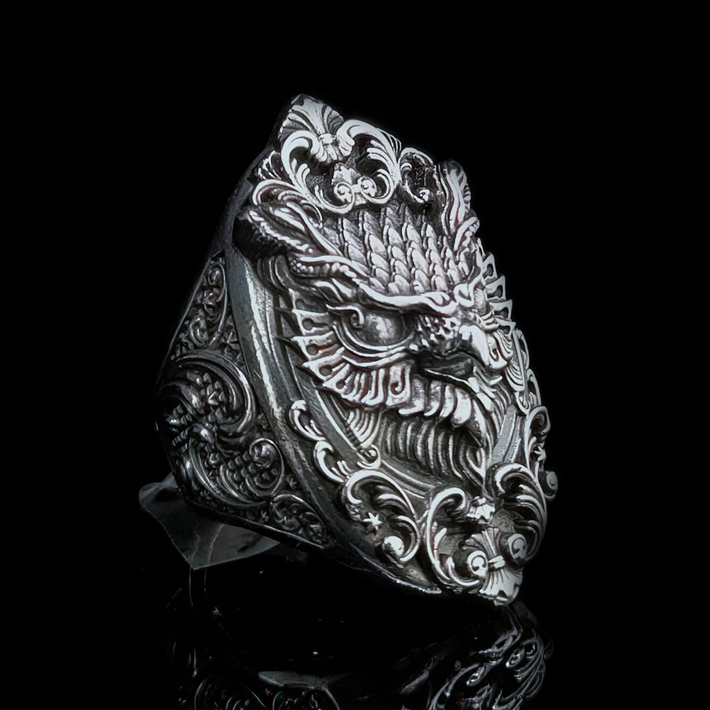 額縁のフクロウ 指輪 - 925スターリングシルバー – Serpent Forge