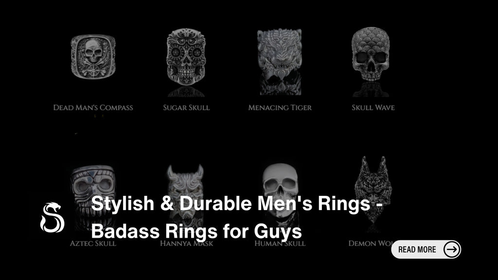 Durable Rings For Men Stylish & Durable Men's Rings - Badass Rings for Guys – Serpent Forge