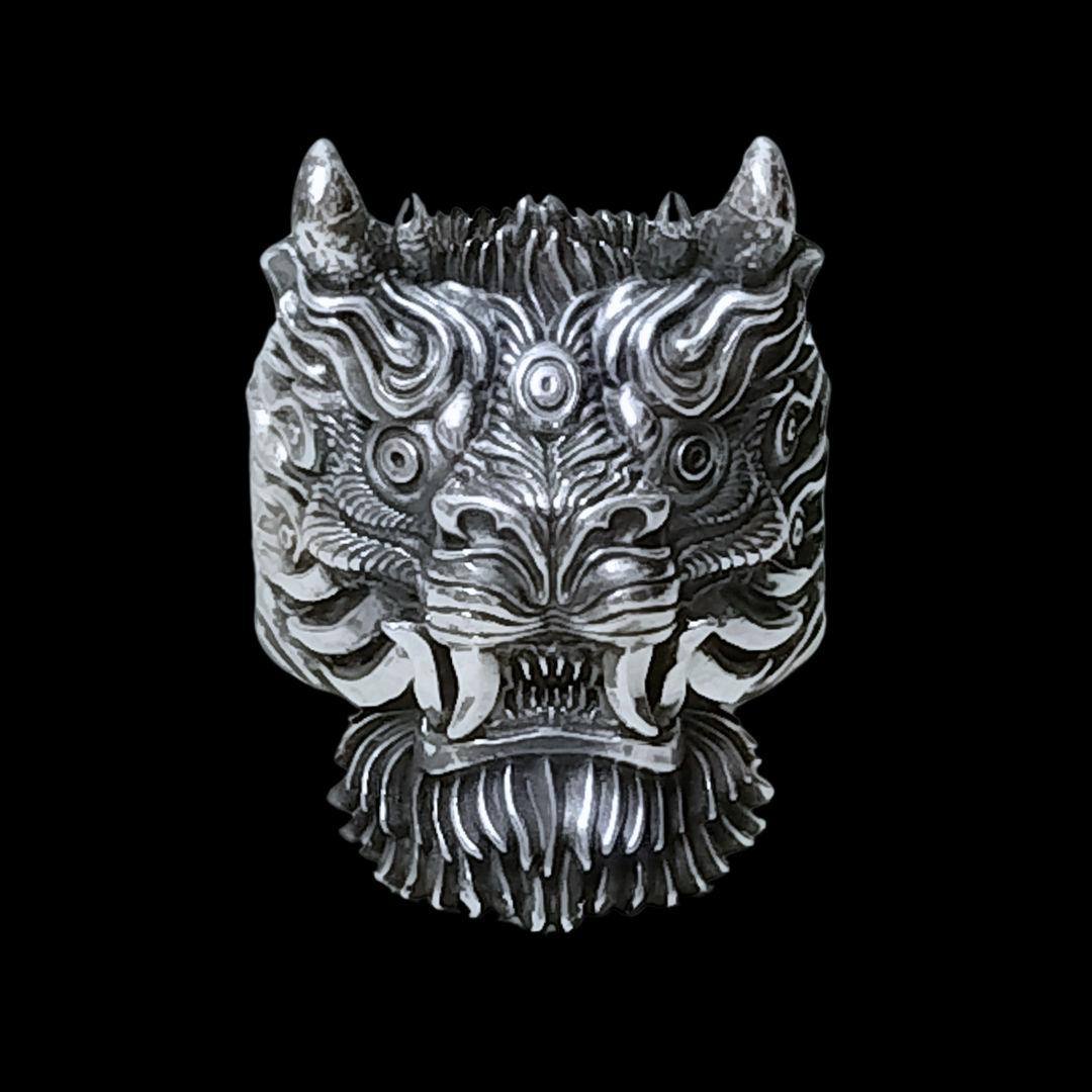 Forest Dragon Silver Ring