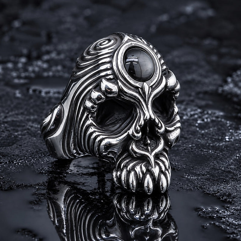 Skull Black Star Sapphire