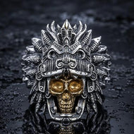 Quetzalcoatl Gold Skull