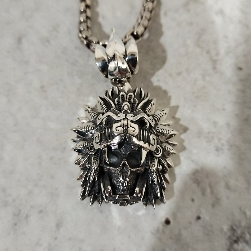 Quetzalcoatl Skull Pendant