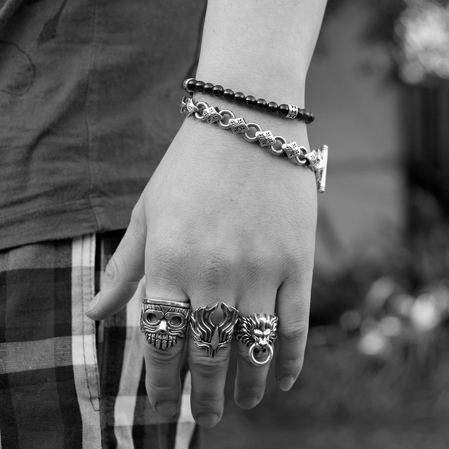 Aztec Skull Ring - 925 Sterling Silver – Serpent Forge